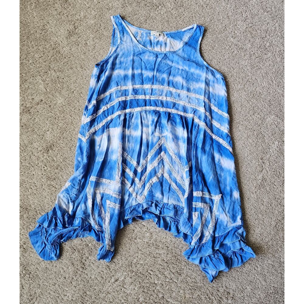 Umgee Sleeveless mini dress top Lace Boho Festival Tie Dye Size Medium